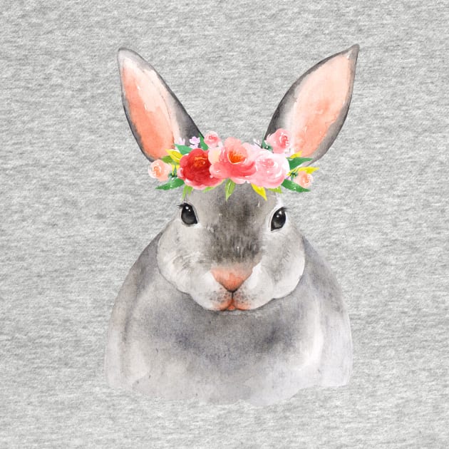 Adorable Floral Bunny Rabbit face Gift Best bunny clothes by MIRgallery